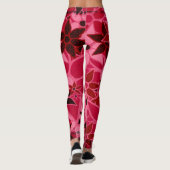 Leggings Floral rose chaud (Dos)