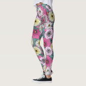 Leggings Floral rose du jardin australien (Gauche)