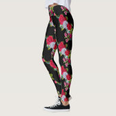 Leggings Floral rose rouge (Gauche)