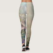 Leggings Floral rose tropical blanc (Dos)