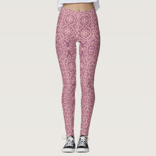 Leggings Floral Seamless : Beau Arrière - plan Motif