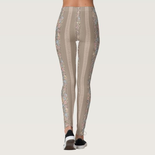 Leggings Floral Stripes Pattern – Elegant Repeating (Dos)
