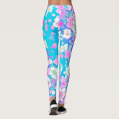 Leggings Floral sur bleu (Dos)