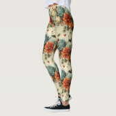 Leggings Floral Thanksgiving Motif Vintage (1) (Gauche)