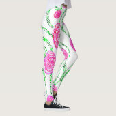 Leggings Floral vert et rose (Droite)