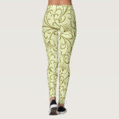 Leggings Floral Vintage : Belle illustration de fond (Dos)