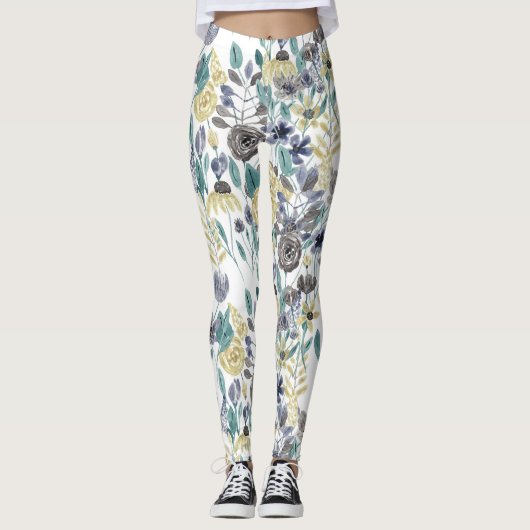 Leggings Floral Watercolor (Devant)