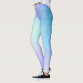 Leggings floraux à arc-en-ciel bleu pastel (Gauche)