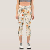 Leggings floraux Abstraits chic avec teintes de te (Recto)