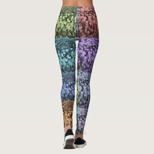Leggings floraux Abstraits multicolores (Dos)