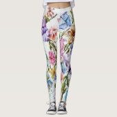 LEGGINGS FLORAUX BLANCS (Devant)
