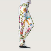 LEGGINGS FLORAUX BLANCS AVEC OISEAU JAUNE (Droite)