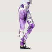 Leggings floraux blancs et violets modernes (Droite)