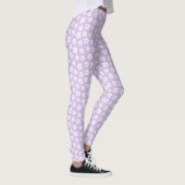Leggings floraux blancs - Pantalon de Yoga violet (Droite)