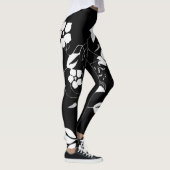 Leggings floraux blancs pour femmes (Droite)