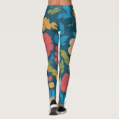 Leggings floraux bleus (Dos)