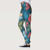 Leggings floraux bleus (Gauche)