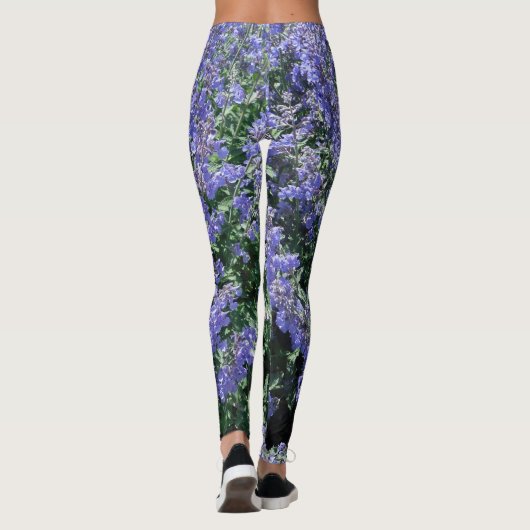 Leggings floraux bleus (Dos)