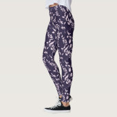 Leggings floraux bleus/roses pour femmes (Gauche)