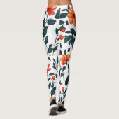 Leggings Floraux Botaniques Colorés (Dos)