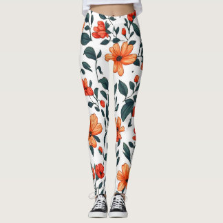 Leggings Floraux Botaniques Colorés