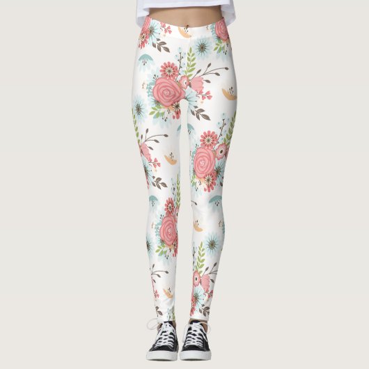 Leggings floraux colorés (Devant)