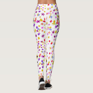 Leggings floraux colorés