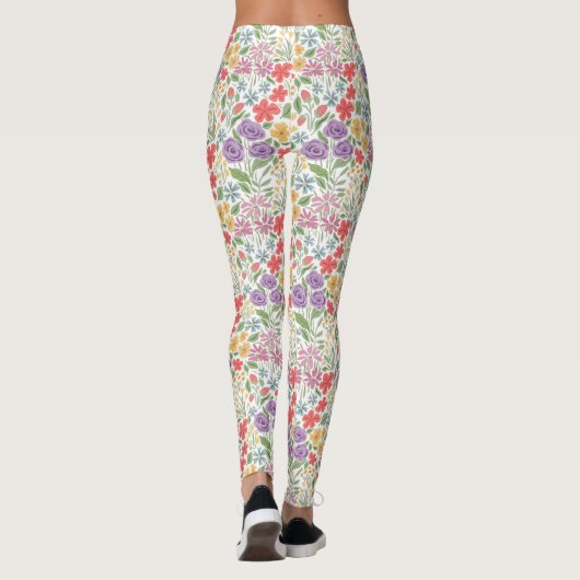 Leggings floraux colorés (Dos)