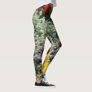 Leggings floraux colorés, M