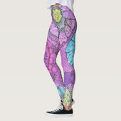 Leggings floraux de lavande (Gauche)