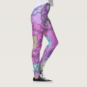 Leggings floraux de lavande (Droite)