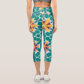 Leggings floraux de Starburst géométrique (Verso)