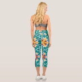 Leggings floraux de Starburst géométrique (Verso)