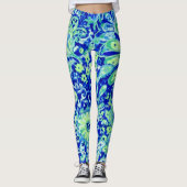 Leggings floraux Fleurs sauvages bleus (Devant)
