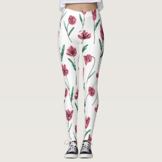 Leggings floraux géants - Pantalons de fleurs scin