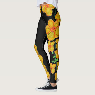 Leggings floraux gras