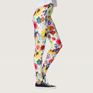 Leggings floraux modernes