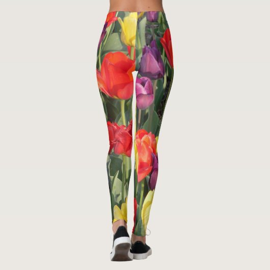 Leggings floraux multicolores (Dos)