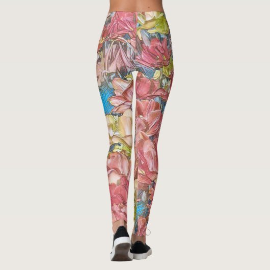 Leggings floraux multicolores (Beauté) (Dos)