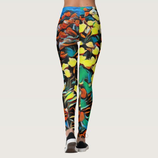 Leggings floraux multicolores (Dreaming) (Dos)