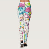 Leggings floraux multicolores (flottants) (Dos)