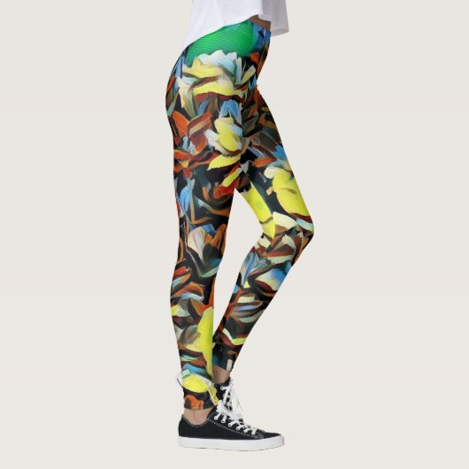 Leggings floraux multicolores vibrants (Droite)
