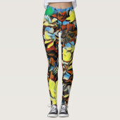 Leggings floraux multicolores vibrants (Devant)