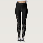 Leggings floraux noirs (Devant)