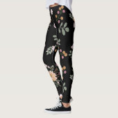 Leggings floraux noirs (Gauche)