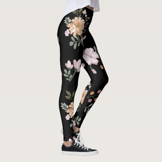 Leggings floraux noirs (Droite)