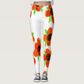 Leggings floraux orange (Devant)