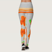 Leggings floraux orange (Dos)