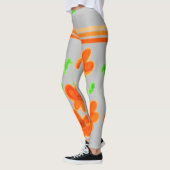 Leggings floraux orange (Gauche)