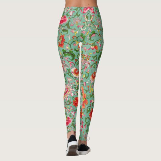 Leggings floraux pour femmes (Dos)